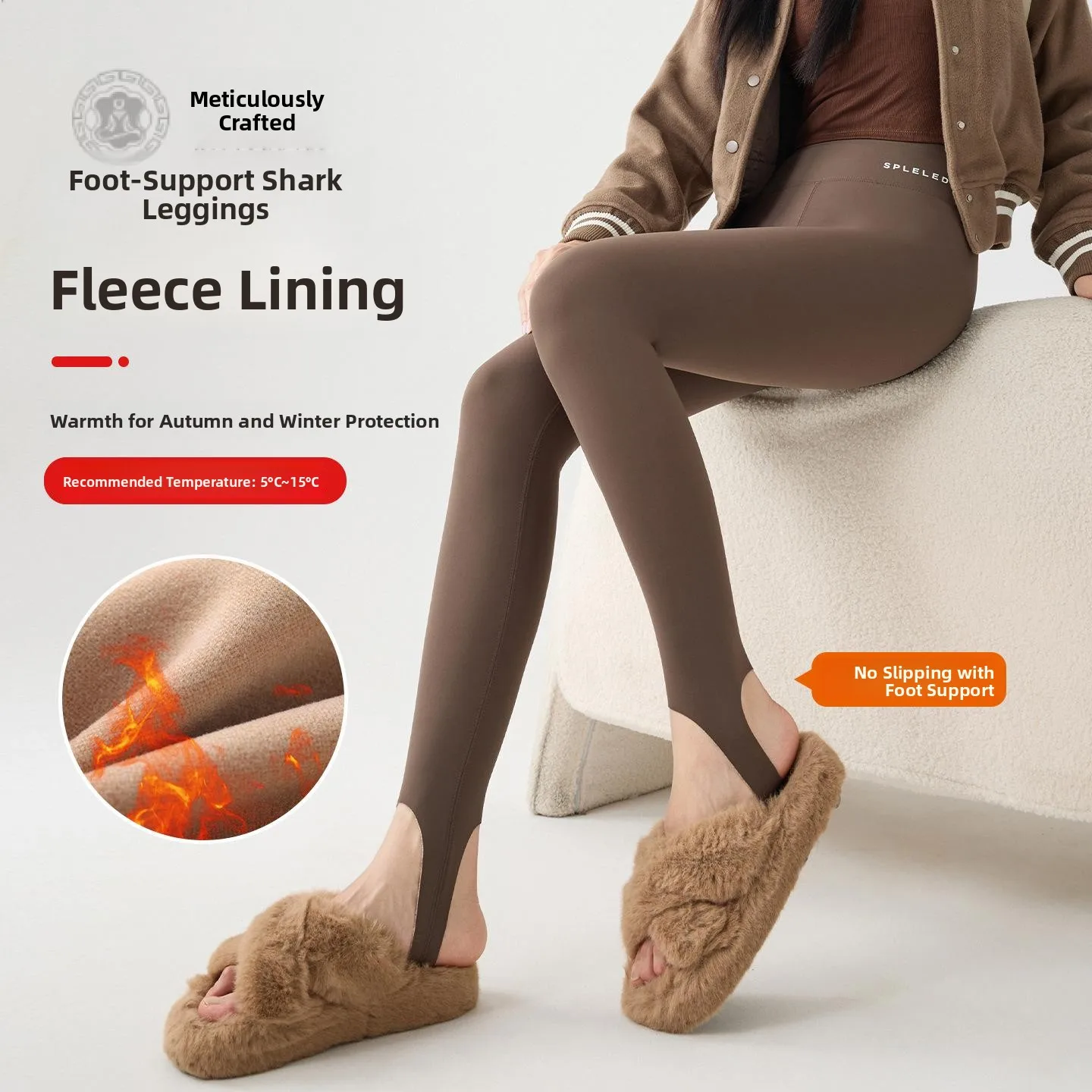 Calças de yoga femininas de cintura alta com forro de fce, calças quentes de inverno com pés, controle de barriga, levantamento de bunda, elásticas, calças de traço de cicatriz