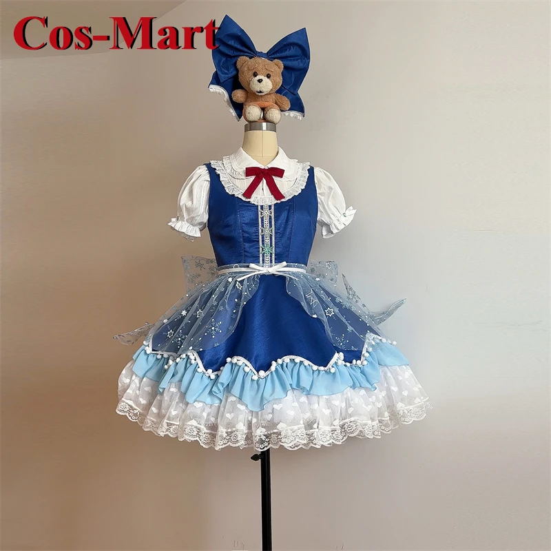 Cos-Mart Game Touhou Project Cirno Cosplay Costume Gorgeous Sweet Lovely Dress Activity Party Role Play Clothing Custom-Make