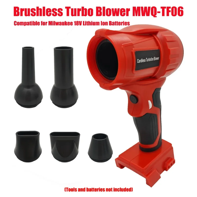 

Brushless Turbo Blower MWQ-TF06 Compatible for Milwaukee 18V Lithium Ion Batteries 96000RPM Suitable for Outdoor Leaf Clearing