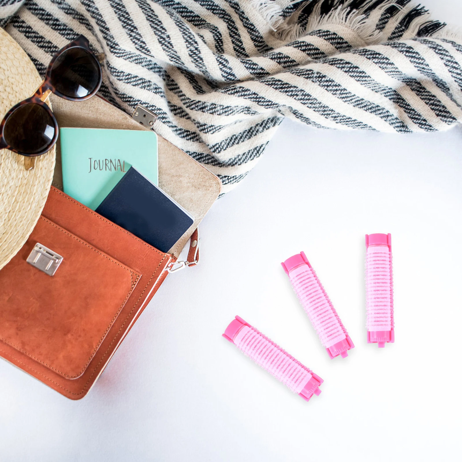 

20Pcs DIY Wavy Hair Curlers High-Quality Lightweight Plastic Rollers for Natural Portable Convenient Hair Styling