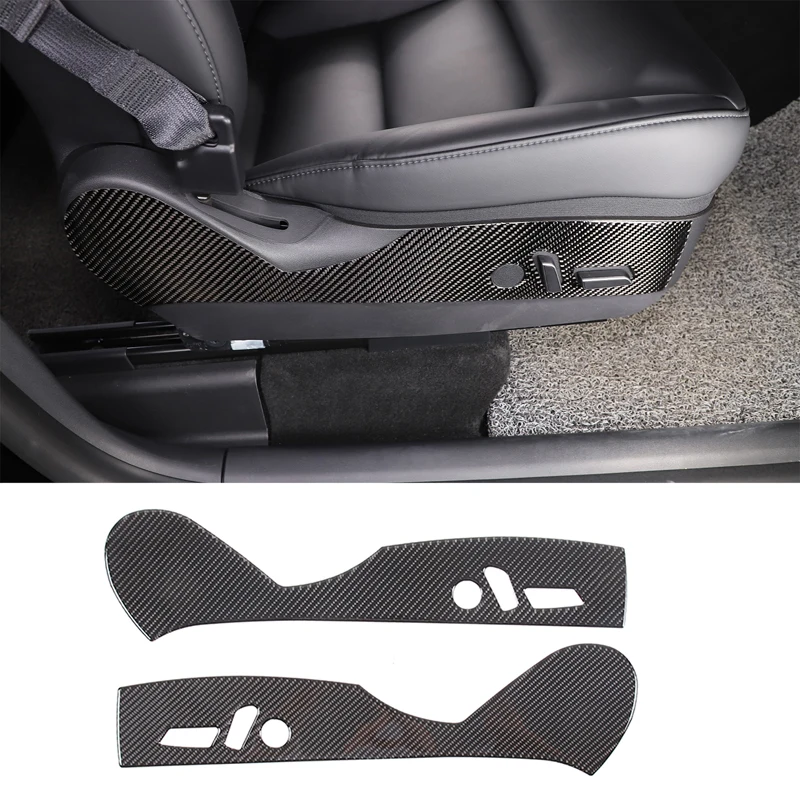 

For Tesla model 3 Y 2016-2022 soft carbon fiber front seat side panel decorative stickers interior anti-scratch accessories