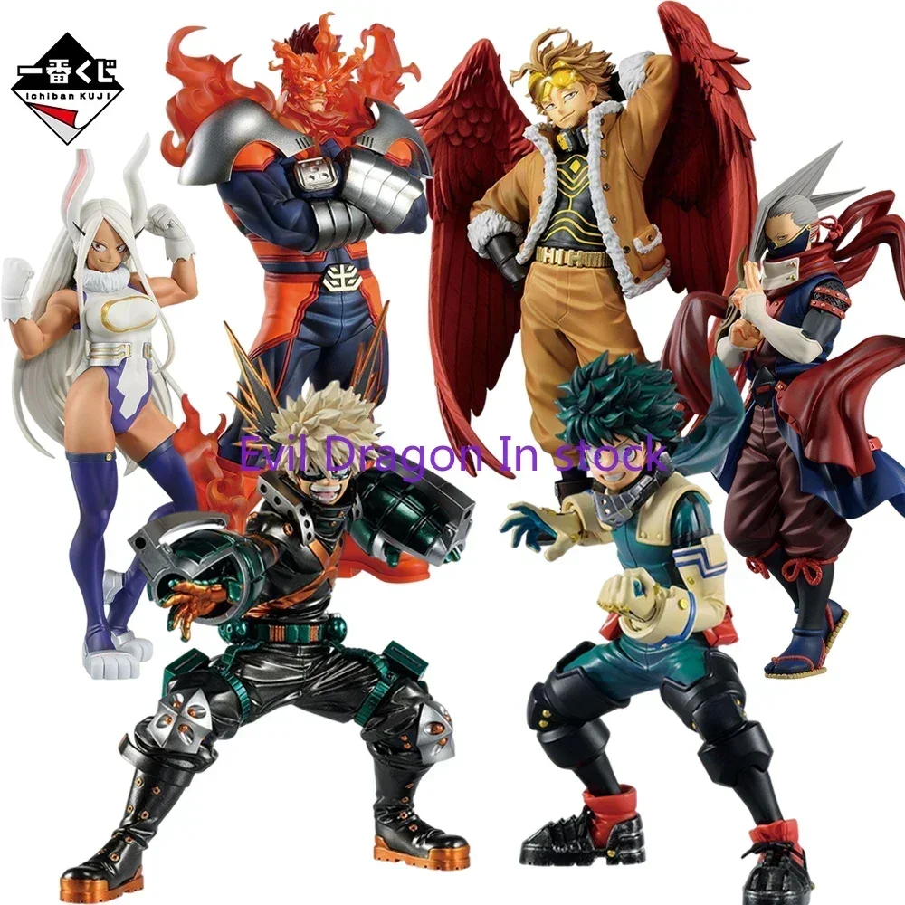 In Stock Original Ichiban Kuji My Hero Academia Action Figure Midoriya Izuku Bakugou Katsuki Hawks Anime Figures Boxed Model Toy