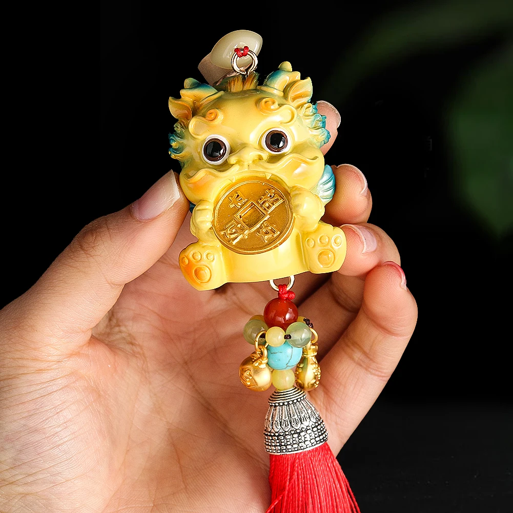 1PC Chinese Style PI Xiu Pendant Car Interior Hanging Ornaments Safe and Prosperous Room Decoration Accessories Home Decor Craft