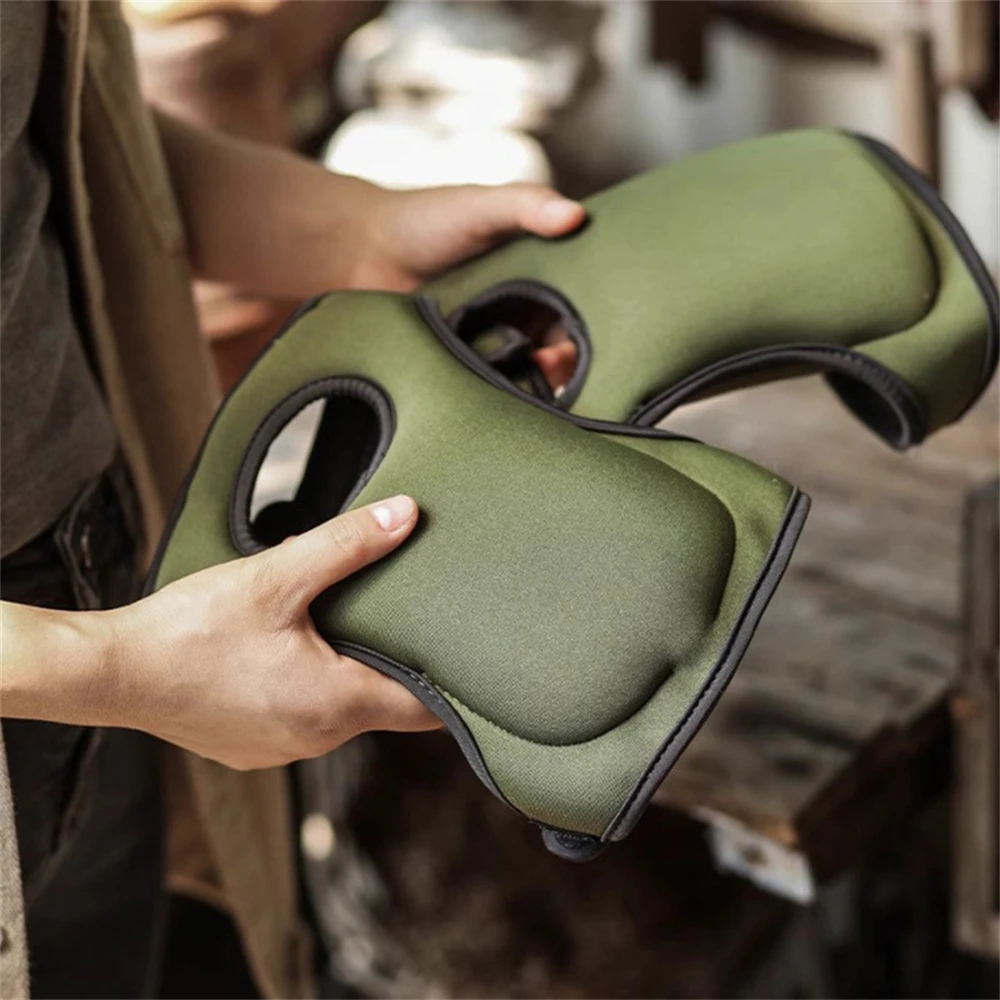 Ginocchiere unisex per arrampicata su roccia da giardino, spugna protettiva elastica, supporto per ginocchio, semplice ginocchiera rotula solida a prova di umidità