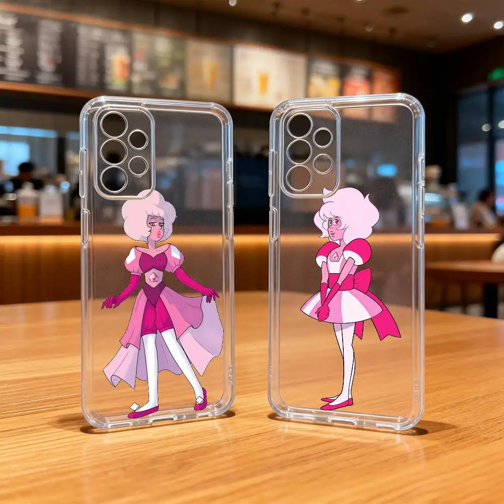 

P-Pink D-Diamond S-Steven U-Universe Phone Case For Samsung S25,S24,S21,S22,S23,S30,Ultra,S20,Plus,Fe Transparent Cover