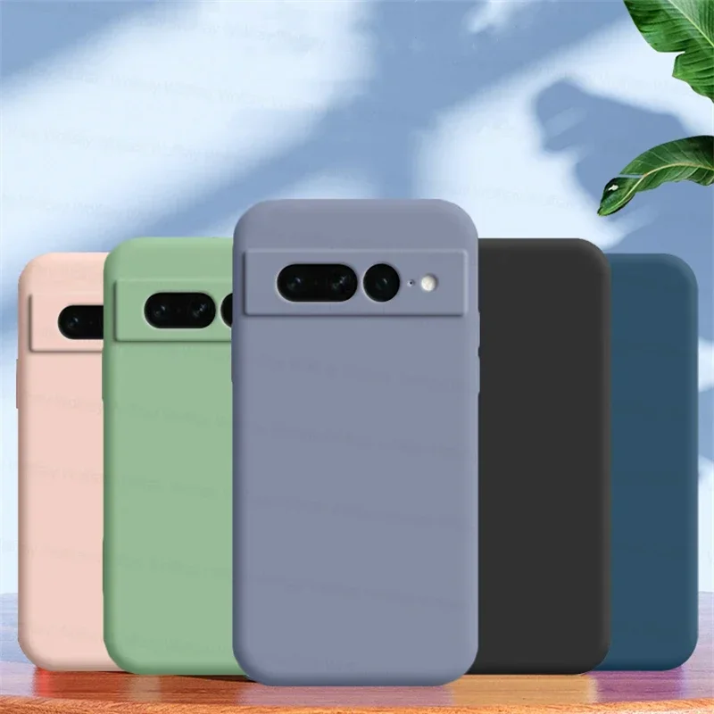 Plain Liquid Silicone Soft Phone Case For Google Pixel 9 8 8A 7 6 Pro XL 7A 6A Candy Color Shockproof Skin Friendly Back Cover