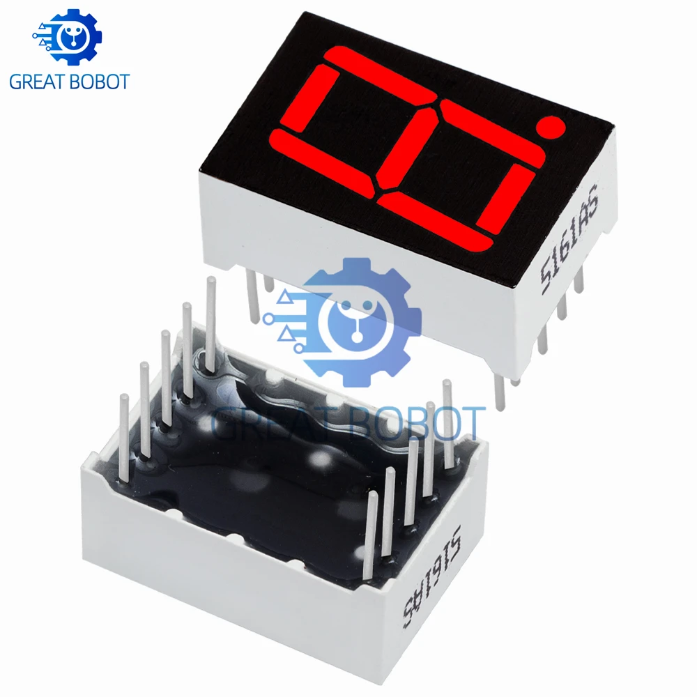 1~10 sztuk, 0,56-calowy, 1-cyfrowy, 4-bitowy, 7-segmentowy wyświetlacz cyfrowy: czerwona dioda LED, wspólna katoda. — zdjęcie produktu 6