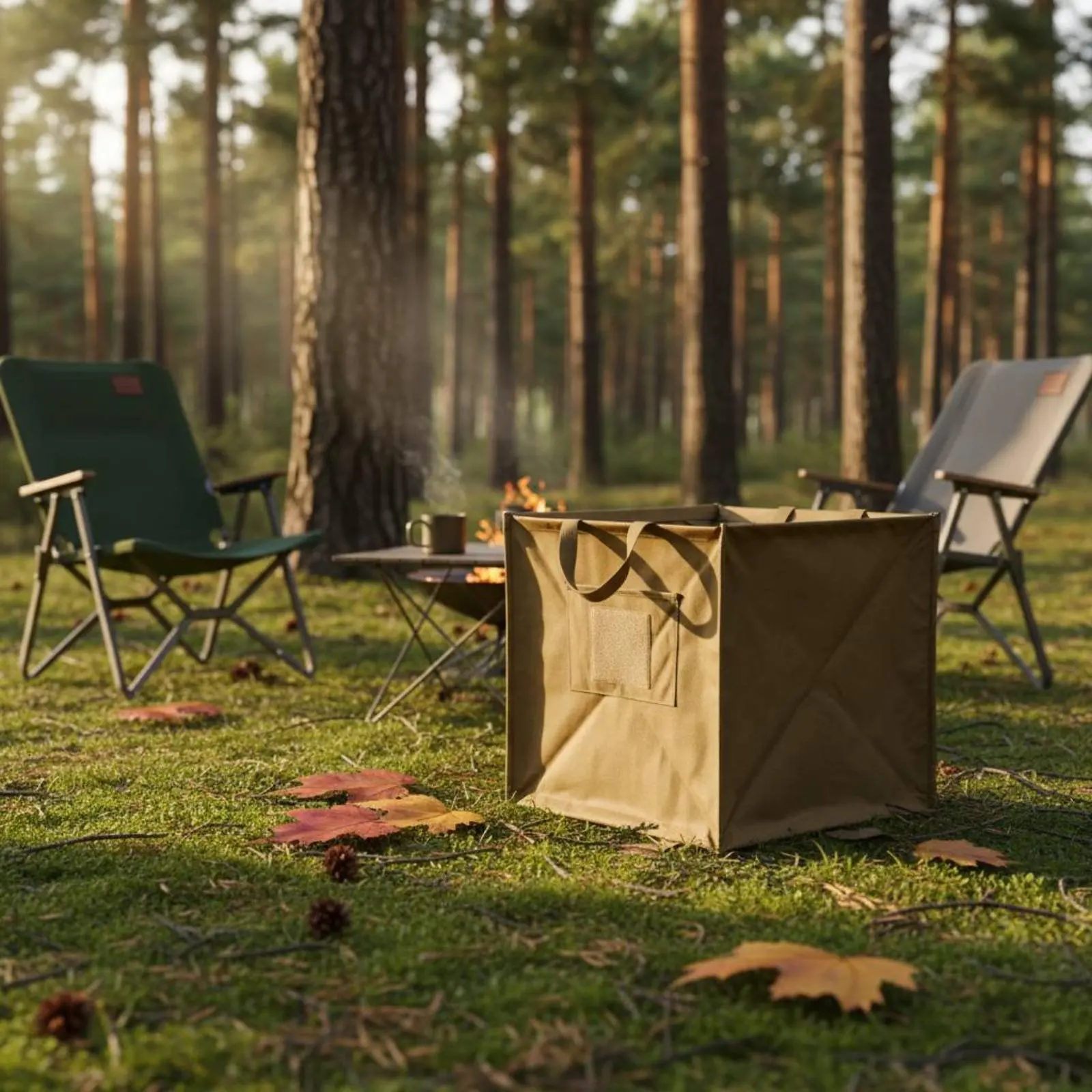 Portable Camping Trash Bin Large Capacity Collapsible Trash Can Folding Garbage Can Quick Setup Outdoor Gear Easy to Carry