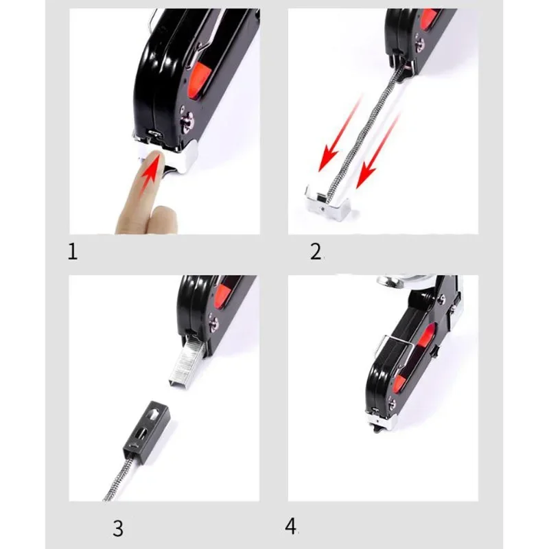 3 IN 1 Heavy Duty Staple Gun for DIY Home Decoration Furniture Stapler Manual Nail Gun for Fixing Material