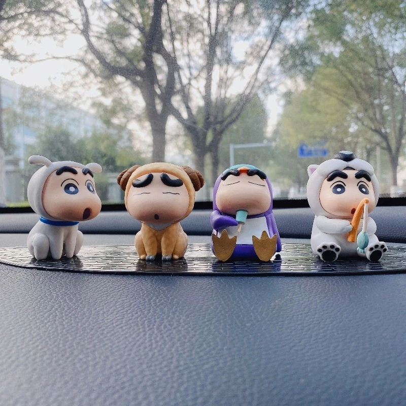 تلوين شين تشان أنيمي الكرتون Q نسخة الشكل Nohara Shinnosuke نموذج Kawaii سيارة زخرفة دمية جمع الهدايا اللعب #3