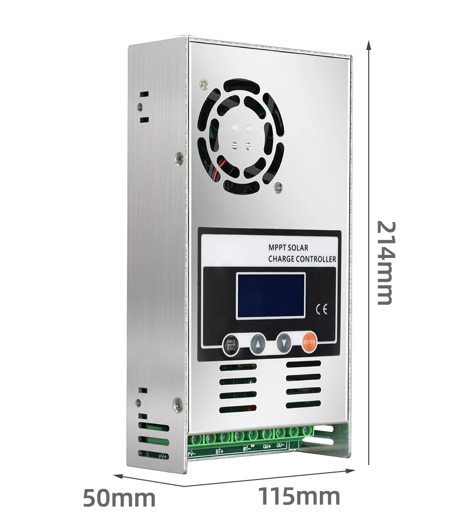 ECGSOLAX 60A MPPT Solar Charge Controller 12V 24V 36V 48V Battery Charge Regulator 60A Solar Controller LCD Max PV 150VDC Input