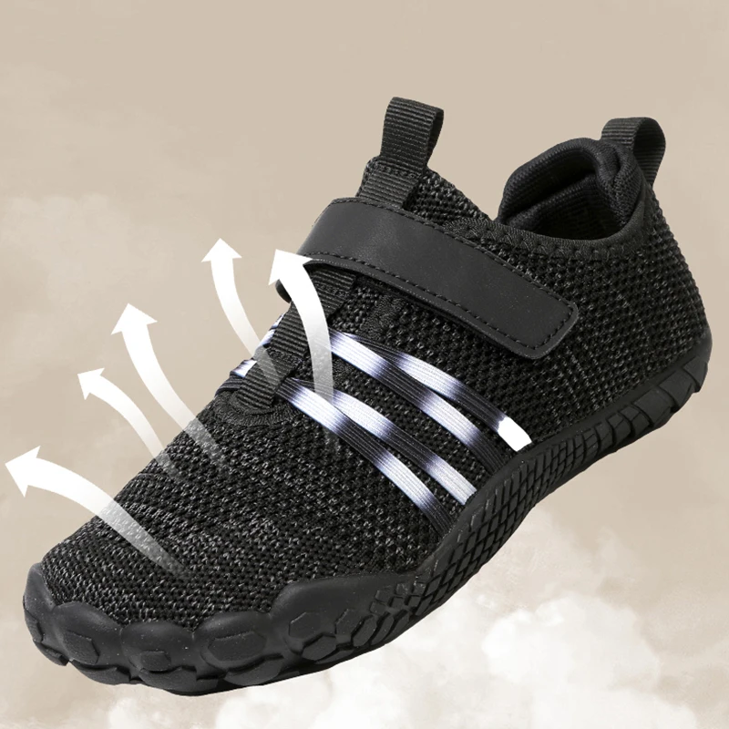 

Детская обувь босиком для мальчиков и девочек, минималистичные кроссовки без шнуровки для прогулок, тенниса, спортивных пеших прогулок, маленьких и больших детей