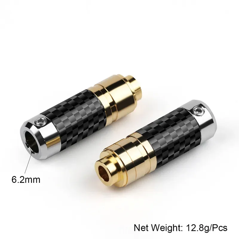 4.4mm Female Jack 4 Poles Gold Plated Hifi 4.4 Headphone Plug Connector For 6.2mm Speaker Amplifer Audio Adapter Soldering