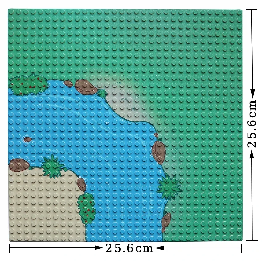 مدينة اللوحات الأساسية اللبنات لتقوم بها بنفسك جزر شاطئ البحر نهر المراعي لوحات 32x32 نقطة الجسيمات الصغيرة ألعاب الطوب البناء