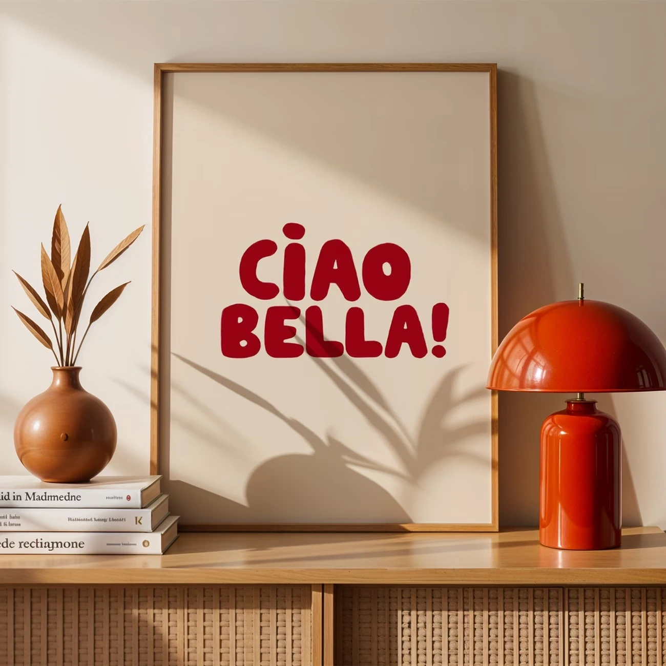 Modern,Minimalist Ciao Bella! Quote Wall Art Print Canvas Painting Poster Picture For Living Room,Bedroom,Restaurant Home Decor