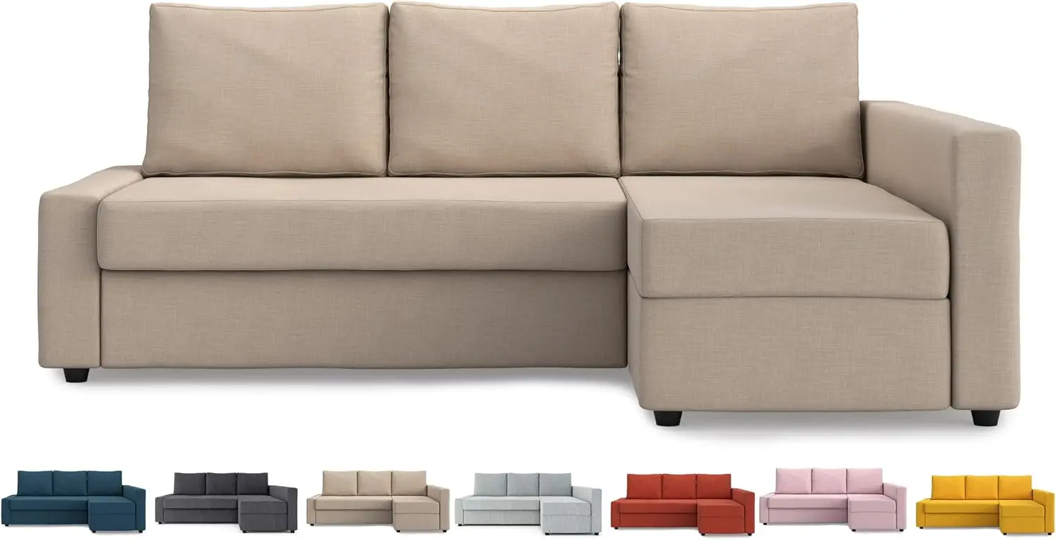 Slipcover For Sofa Bed Sectional Replacement Fit Friheten With Chaise Corner Light Khaki Cover Only---Verification:1. No bra