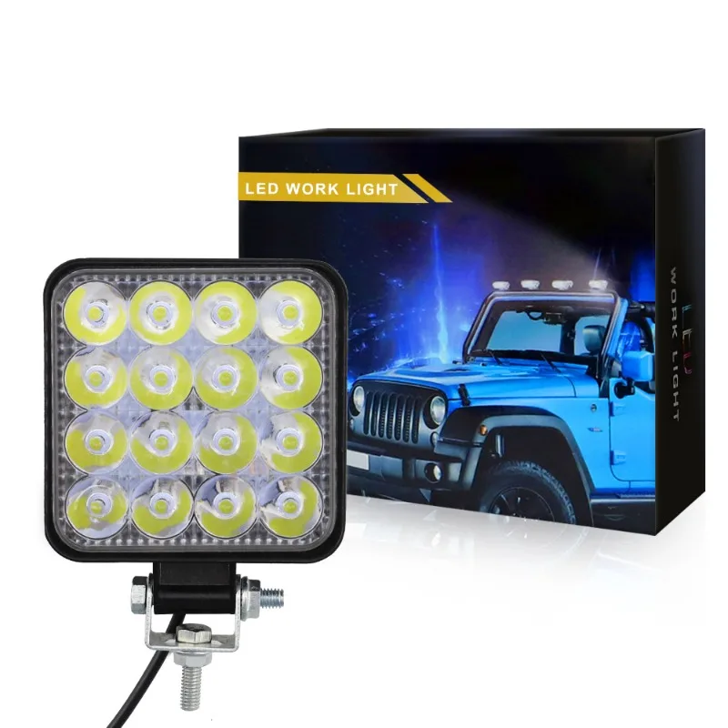 Picture 6: Volodymyr 12V LED Light Bar 48W Mini LED Work Light Off Road Spotlight for Jeep Truck 4X4 Car SUV ATV Barra LED Headlights