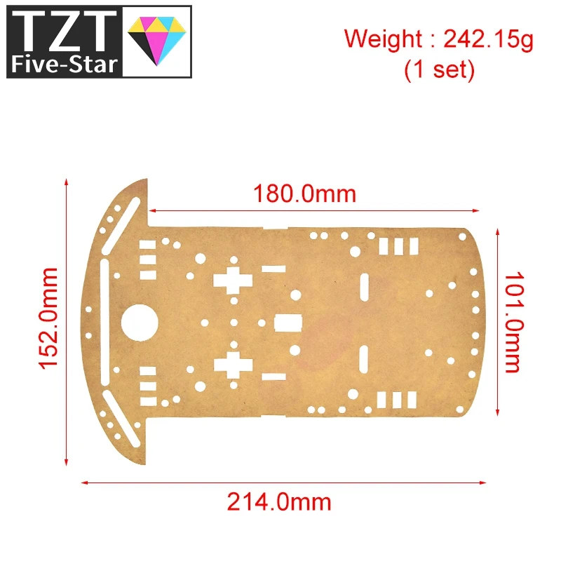 TZT New Motor Smart Robot Car Chassis Kit Speed Encoder Battery Box 2WD For Arduino