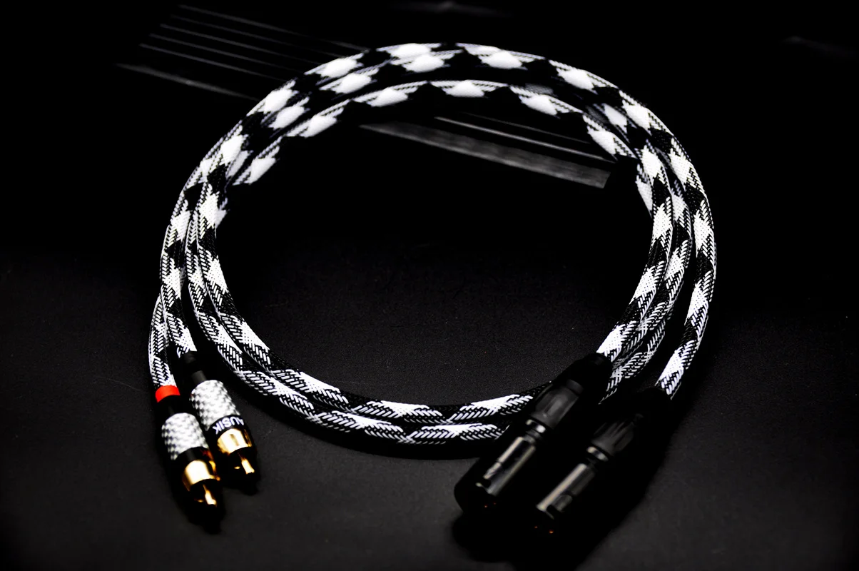 1Pair HIFI RCA To XLR CANARE Audio Cable RCA TO Male / Female XLR Cable / 0.2m 0.3m 0.5m 1m 1.5m 2m 3m 5m / AUSIK AS026