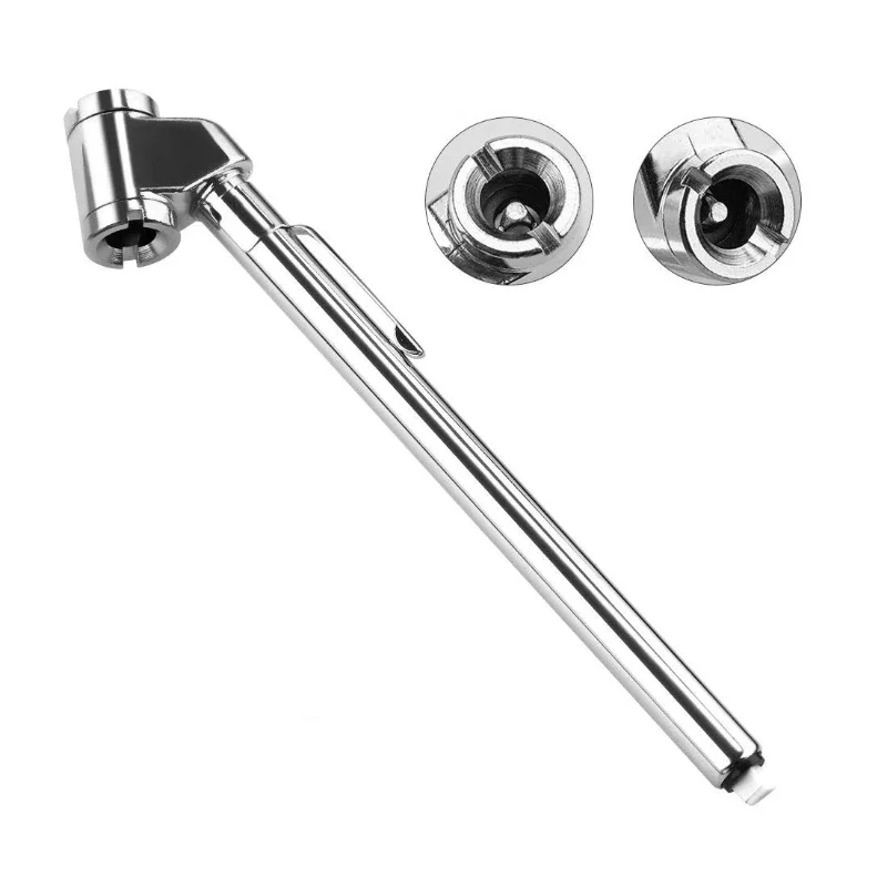 

1Pc Tire Pressure Tester 10-120PSI Mini Tester Double Head Bicycle Motorcycle Tire Pressure Gauge Tread Gauge Emergency Use