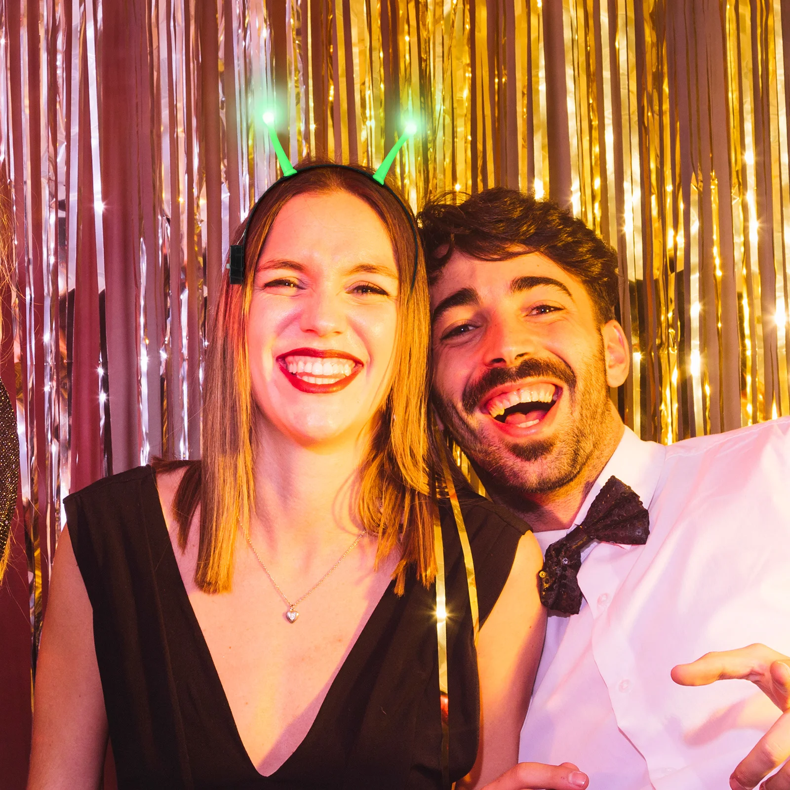 

1pc Headband Glitter Glow Halloween Costume Party Accessory Lightweight Boppers Headdress For Women Adults Fun Cosplay