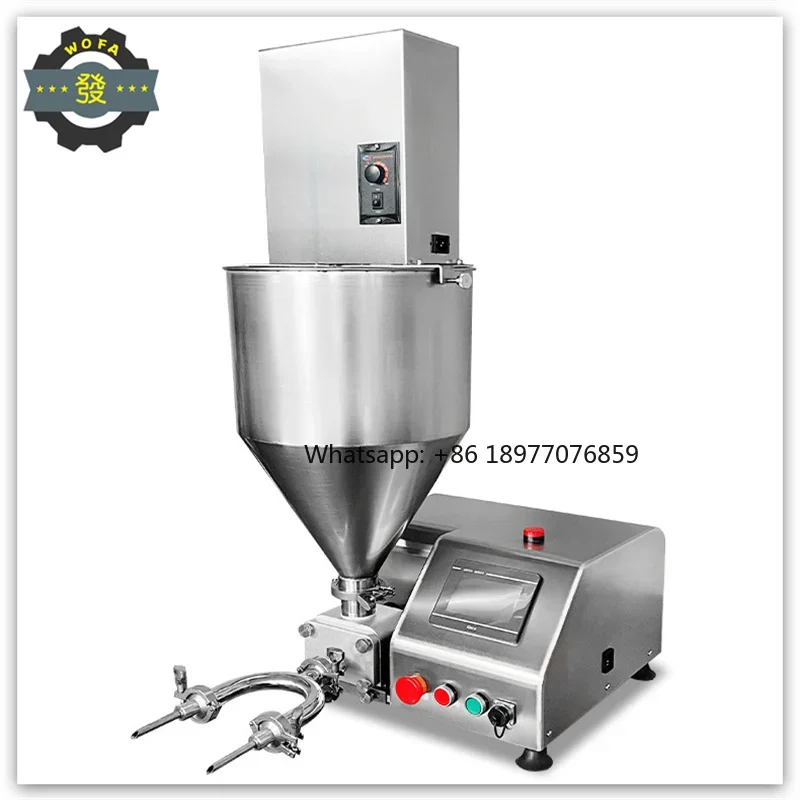 Semi-Automatic Electric Cream Injection Machine For Puff Cake Bread And Jam Coring With Pump Component And Bottle Packaging