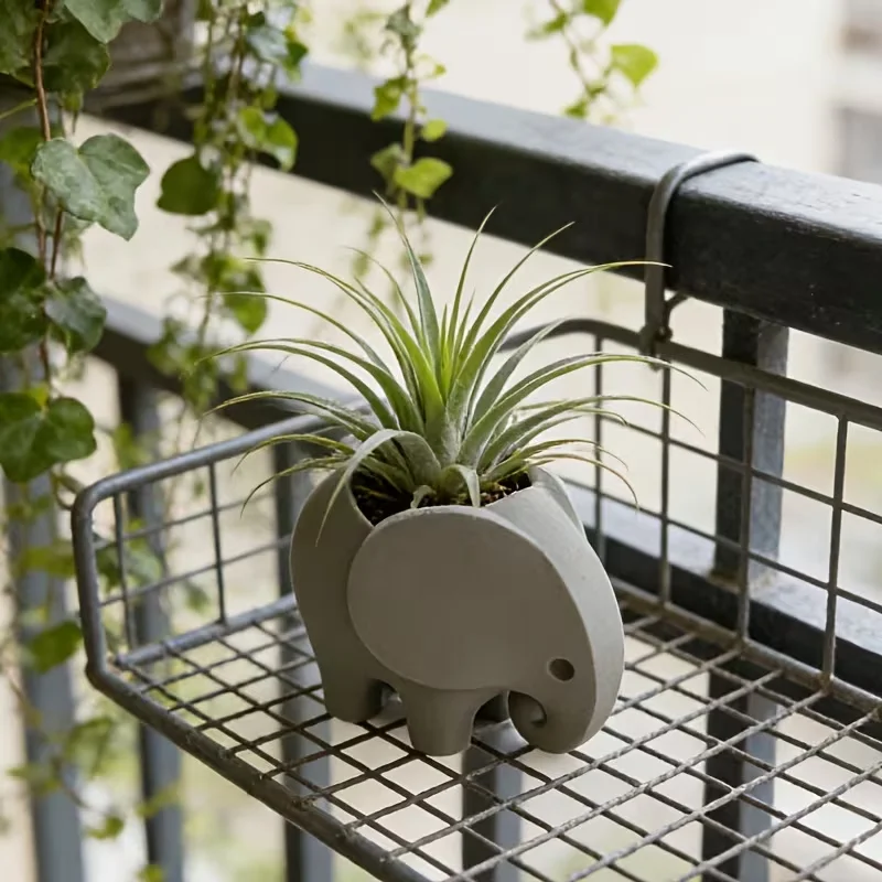 1/3 Pcs Mini Elephant Succulent Planters with Drainage Holes Small Cactus Pots. Suitable for Desktops, Shelves And Balconies