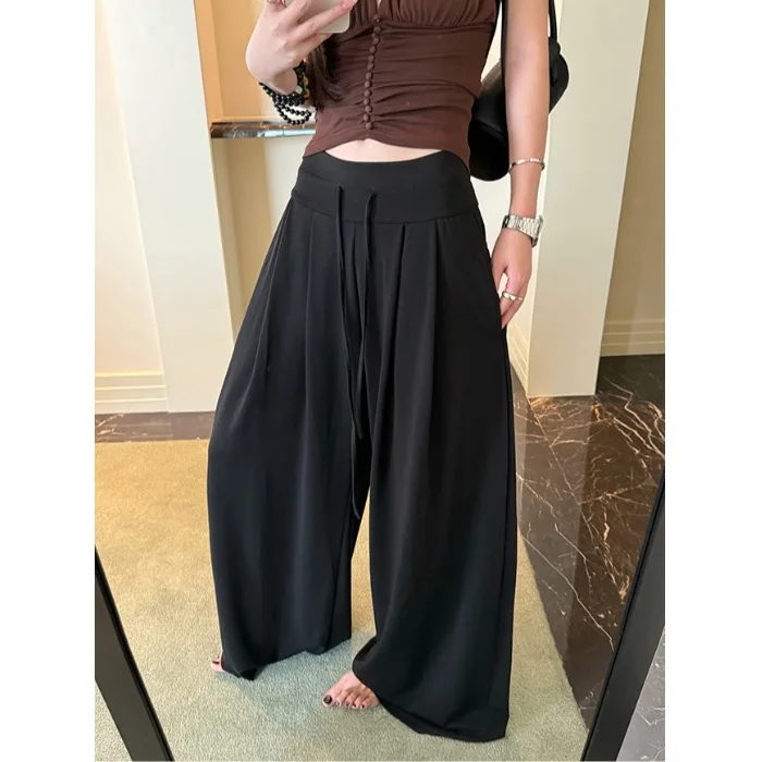 Silky Smooth Yoga Pants Lazy Feelings Drapey Style Bursting Craftsmanship Casual Wide Leg Pants Regenerated Cellulose Fiber