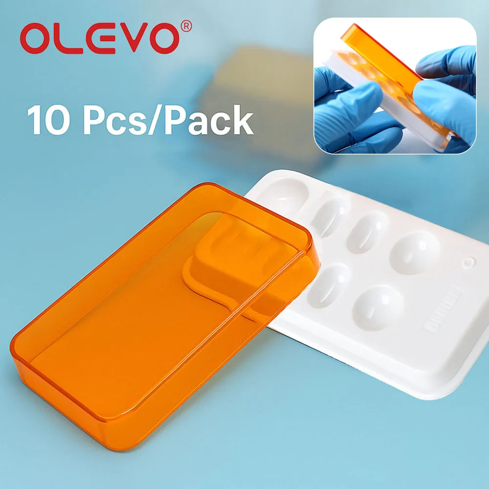 

10 Pcs Dental Veneer Boxes Teeth Patch Shading Light Storage Case Dentistry Composite Resin Shade Light Hood Case Membrane Box