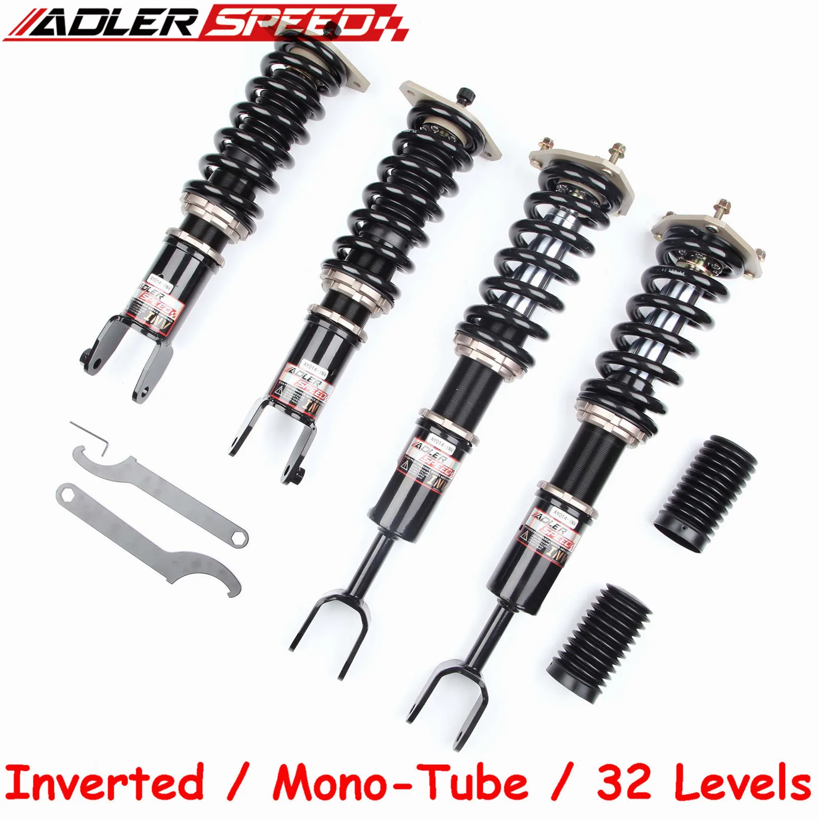 ADLERSPEED INVERTED Coilovers For Nissan G35 Sedan 2003-06,G35 Coupe 2003-07,350Z 2003-09 32 Ways Adj. Height Shocks