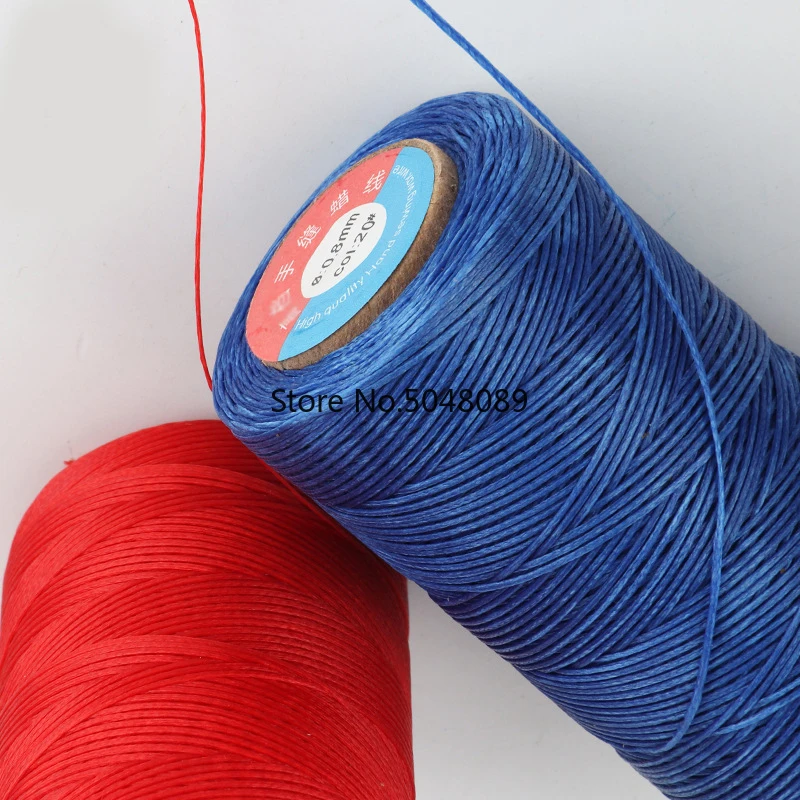 260m Waxed Thread Cotton polyester Hand Knitting String Strap Necklace Rope Bead Sewing Craft for Leather Caft Stitching 0.8MM