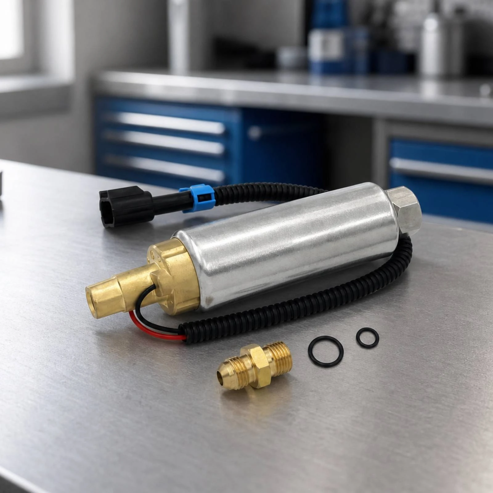 Electric Fuel Pump Metal-Bodied 12V Fuel Pump External Low Pressure for Mechanics