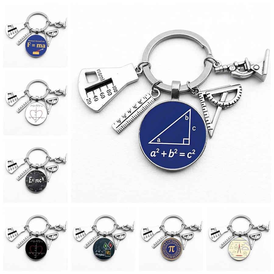 Creative Teacher'S Day Gift Keychain Key Ring Accessories Gift For Math Teacher'S Birthday Gift Mathematical Formula Keychain