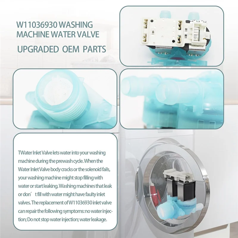 جودة عالية ث 11036930 صمام ماء للغسالات موديل دبليو 11316256 ، AP 6835737 متوافق، PS 12711564 /EAP 12711564 #3