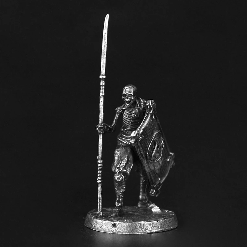 Figurines d'action en métal, squelette ancien, guerrier fantôme, jouets, cadeaux, pièces de jeu de société, modèle de soldat, accessoires d'ornement miniatures