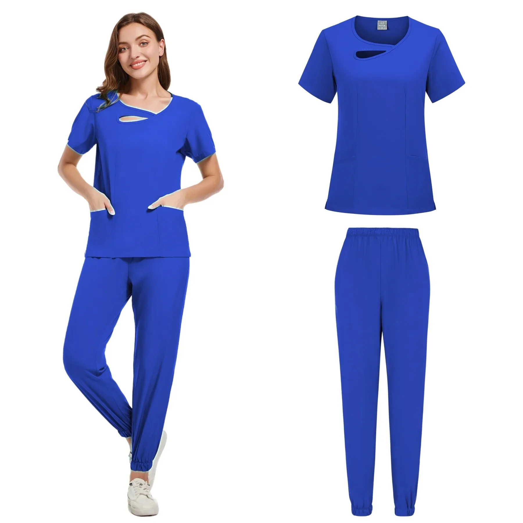 Uniformes cirúrgicos mulher enfermagem enfermeria define calças superiores artigos uniforme médico esfrega salão de beleza clínico ternos hospitalar