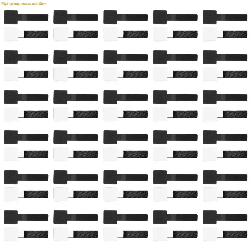 203F 60pcs Adjustable Adhesive Cord Organizers Power Cord Storage Cable Manager