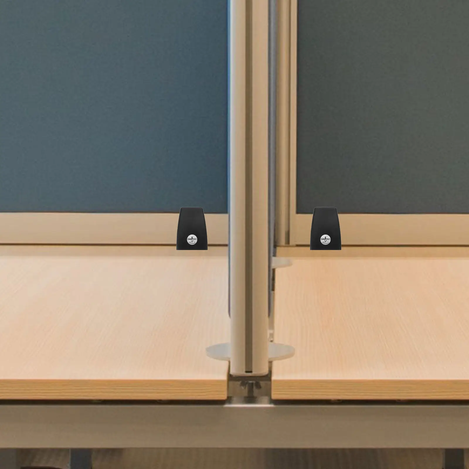 4Pcs Aluminum Alloy Desk Clamps for Adjustable Partition Divider Privacy Screen – Stable & Reusable