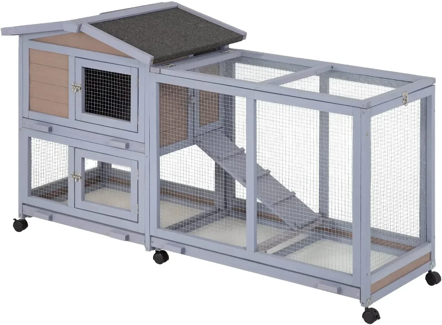 Indoor Outdoor Two Story Guinea Pig Hutch  industrial Rabbit cages for rabbit