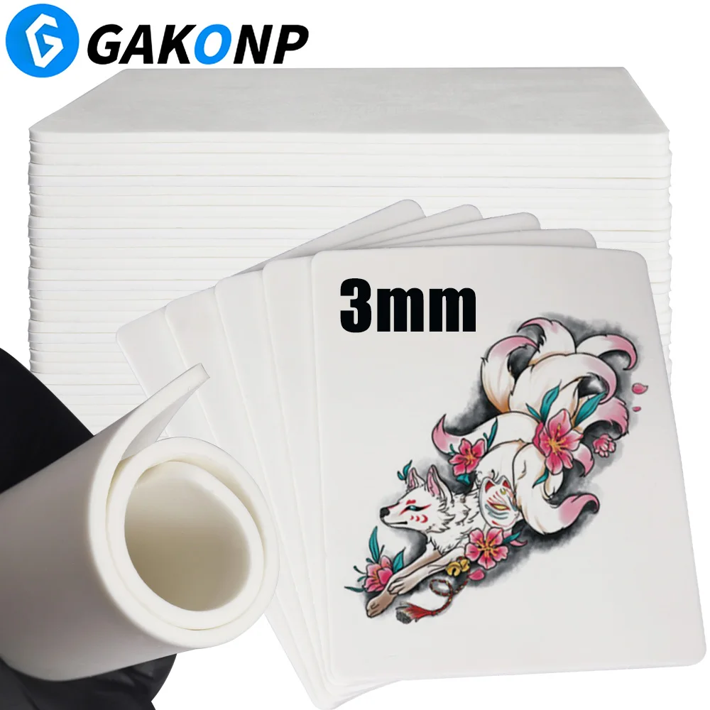 

3MM Tattoo Practice Skin Blank Fake Tattoo Skin Silicone Fake Skin for Microblading Permanent Makeup Tattoo Exercise Tool Supply