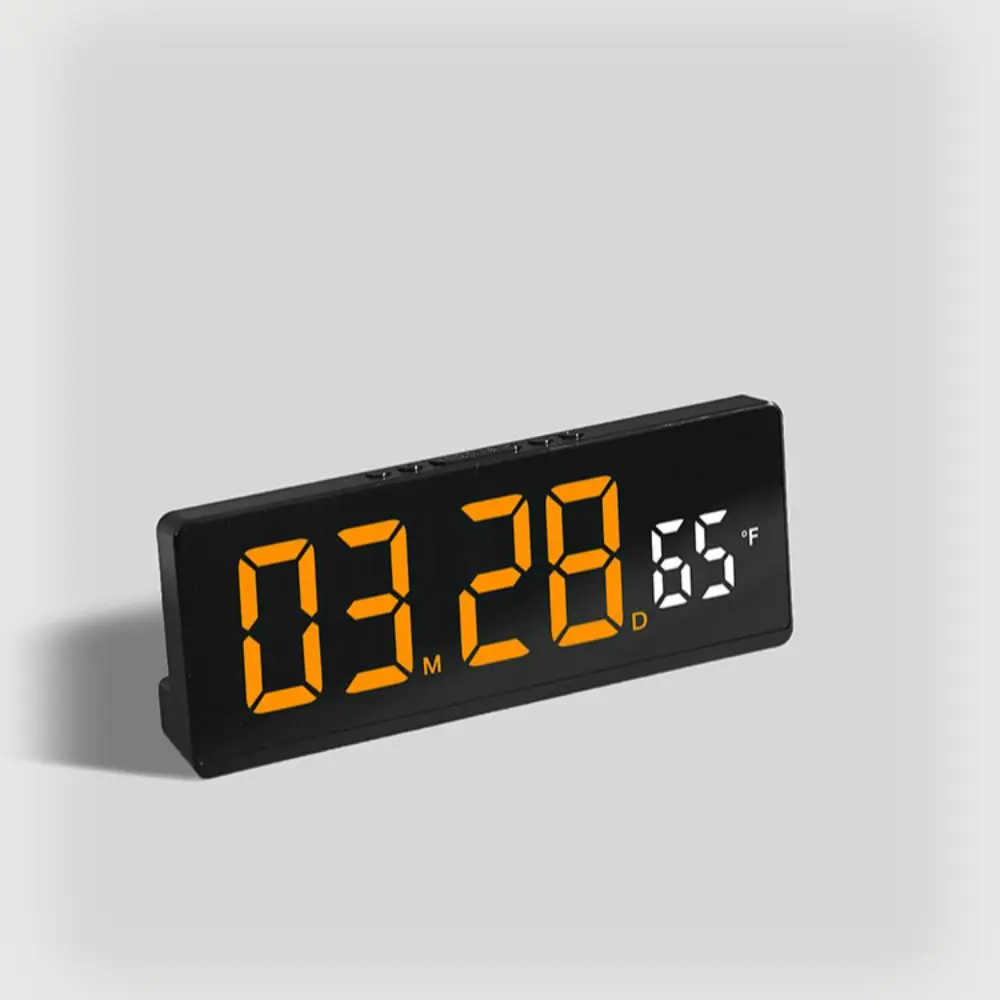 New Wall-mounted Electronic Wall Clock Temperature Multi-functional Digital LED Clocks Calendar 12/24H Display Table Clock