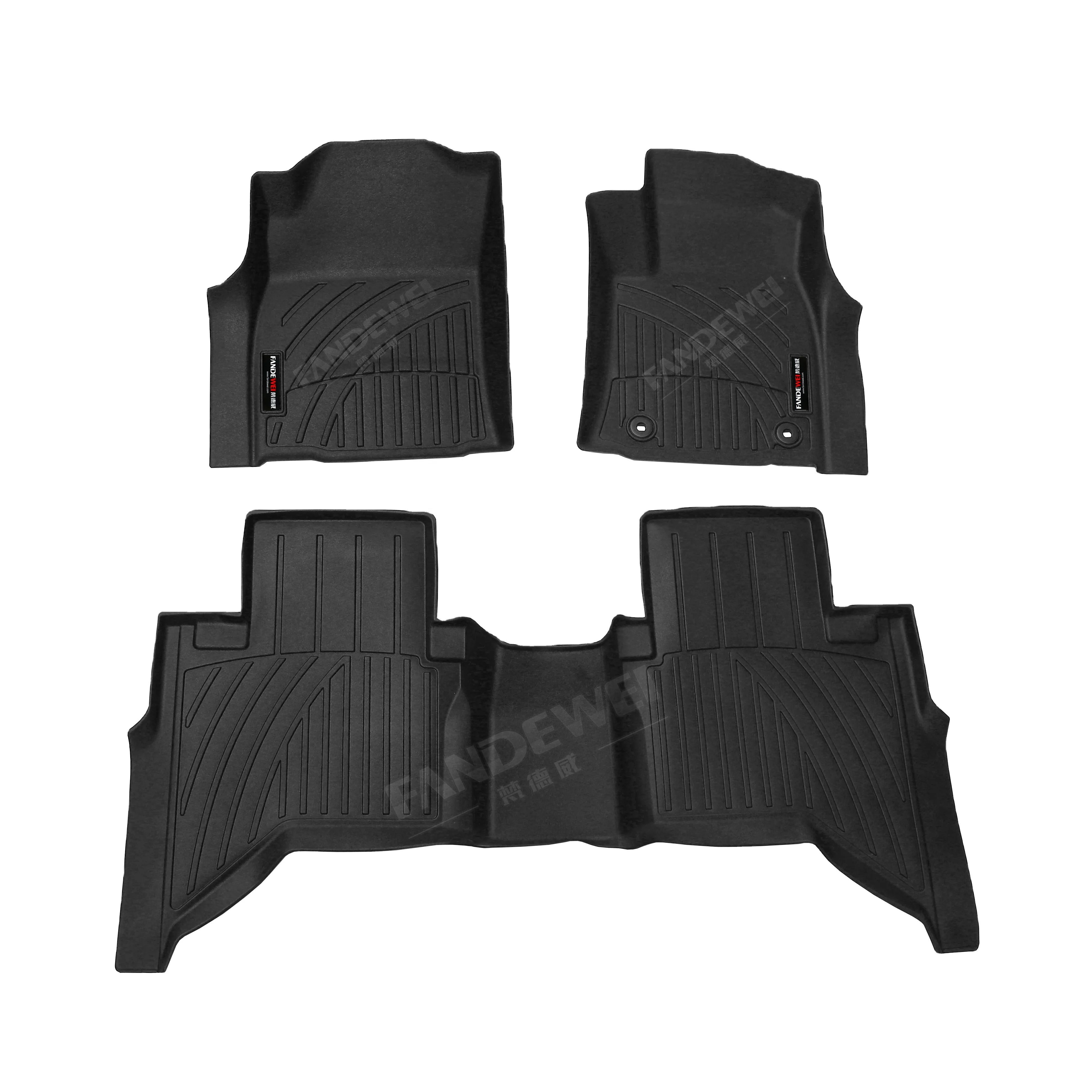 

TOP Quality Tray-type 3D Car Floor Mat Waterproof and Durable Car Mats Auto Parts for TOYOTA Hilux Revo RHD Use