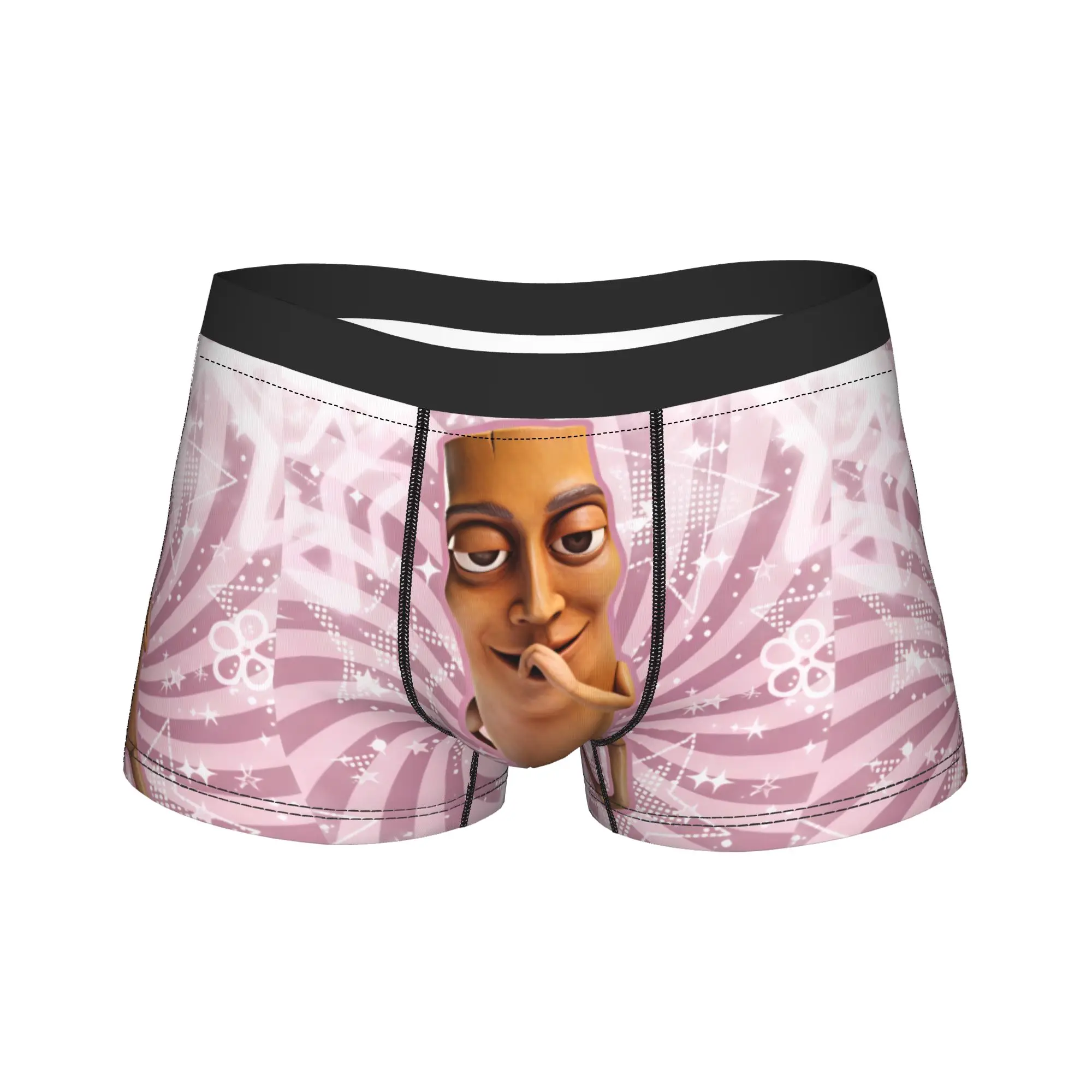Tung Tung Sahur Pink Y2K Cute Meme Boxer Brief  Underwear Hot Sale Men Classic Boxer Shorts Custom DIY Plus Size Panties