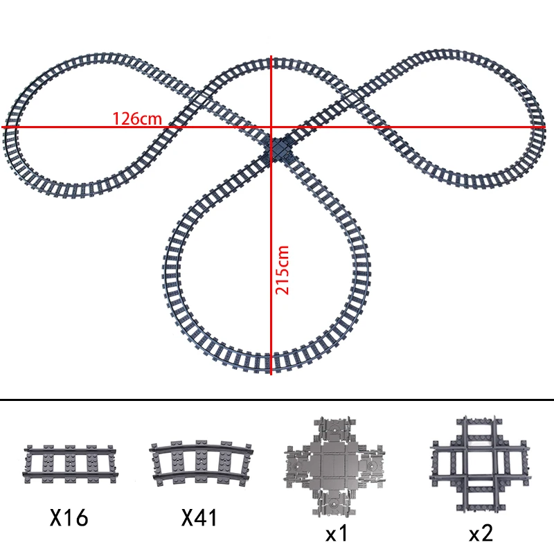 

City Trains Bridge Flexible Switch Railway Tracks Rails Electric Crossing Forked Straight Curved Building Block Bricks Toys