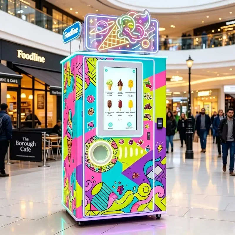 Soft Serve Ice Cream Machine - Komercyjny robot-automat do sprzedaży lodów –