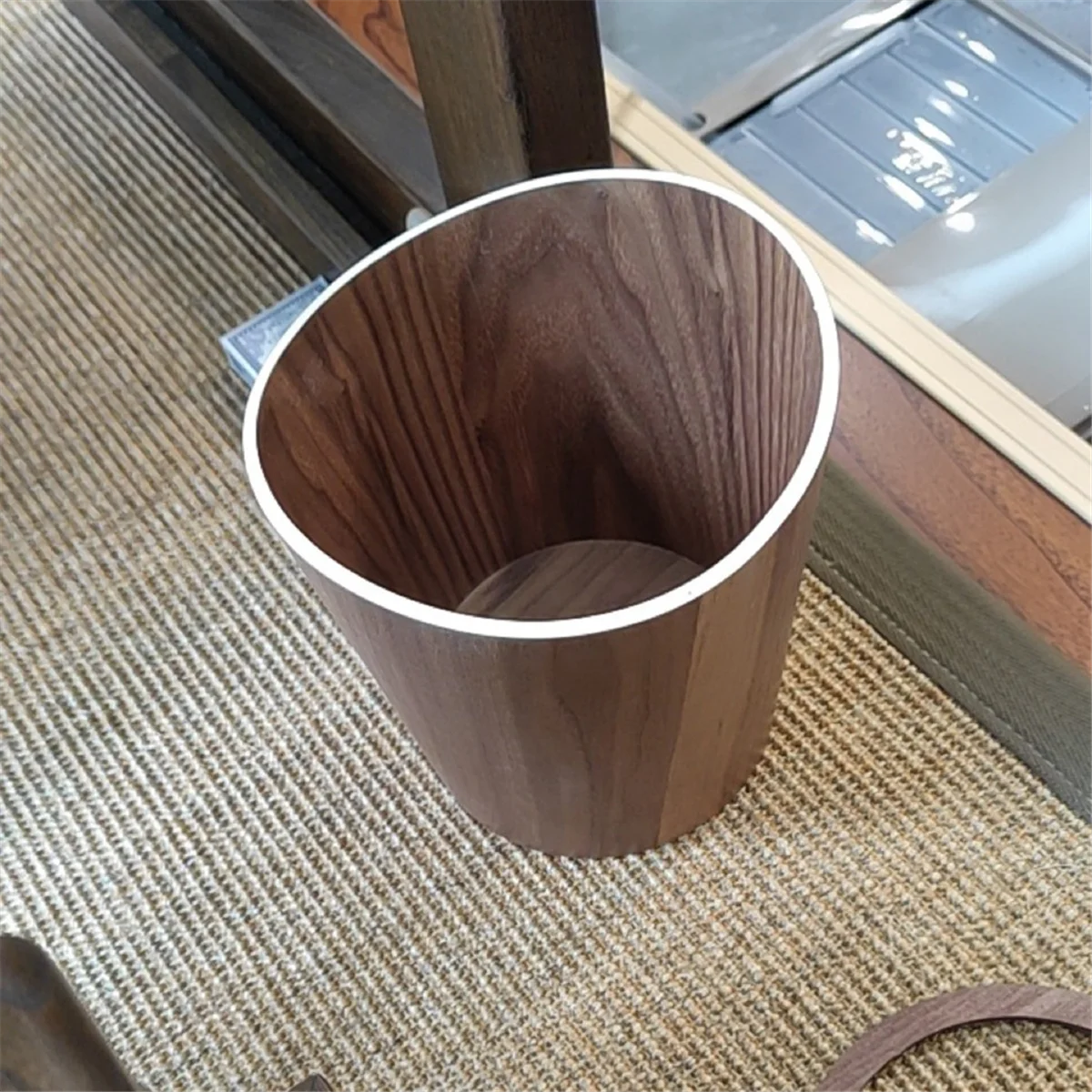 

LALA Storage Wooden Trash Can Home Bucket Garbage Bin Hotel Living Room Office Wastebasket Cans Nordic Recycling Bin B