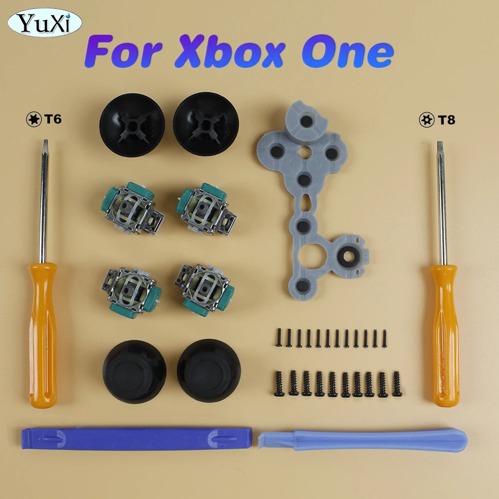 1Set Gamepad Tool Kit For Xbox One 3D Analog Joystick Thumbstick Cap Torx T8 T6 Screwdrivers Gamepad Controller Repair Parts