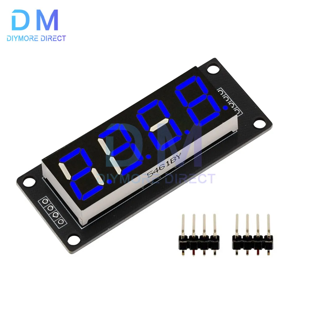 TM1637 LED Display Module for Arduino 4 Digit 7 Segment 0.56 inch Time Clock Indicator Tube Module Red Blue Green Yellow White