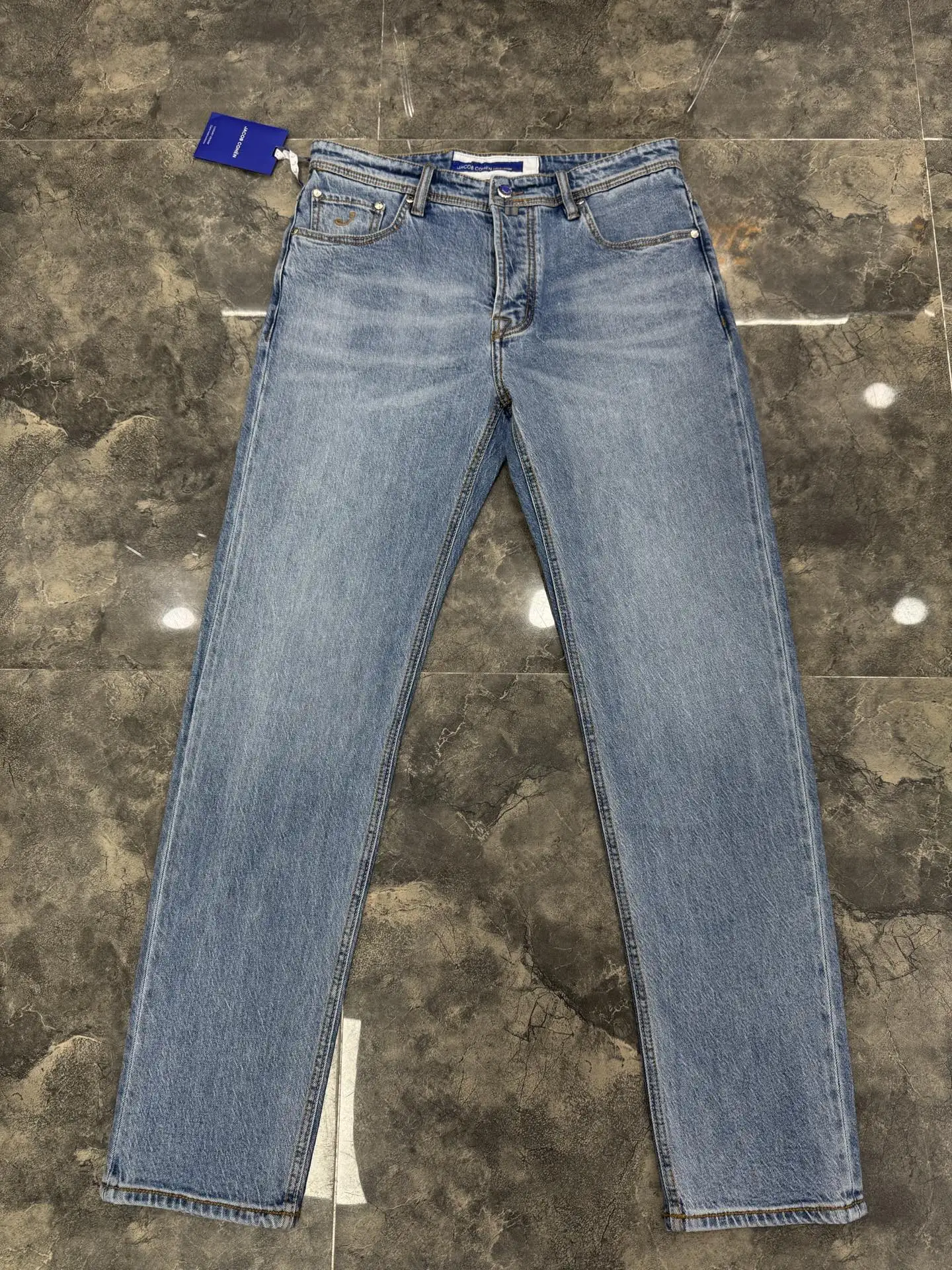 

BLLIYOSS Jeans Thin Cotton Men 2026 SS New Business Embroidery straight-leg Outdoors Pants Old Money High-Quality SIZE 29-40