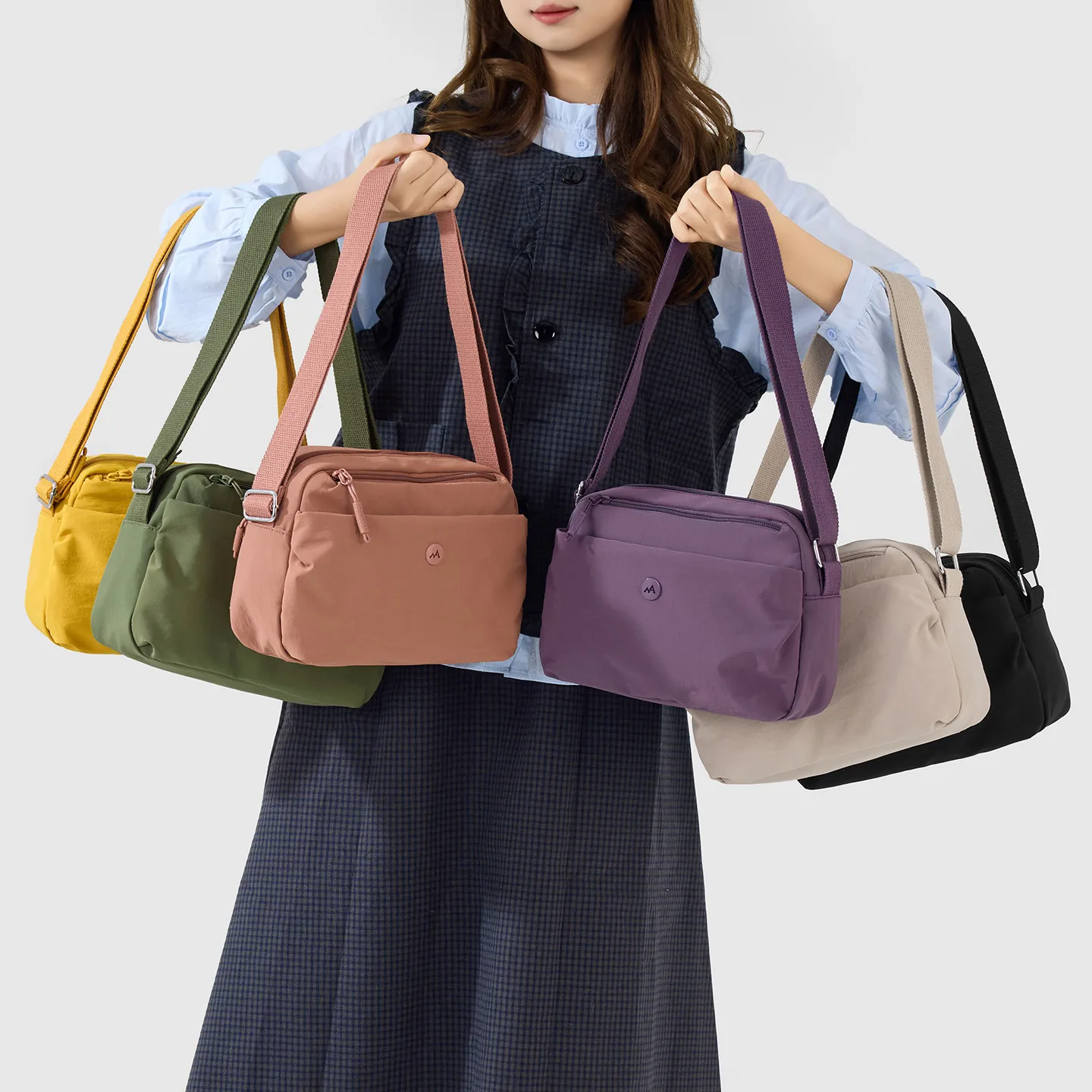 

Модная холщовая сумка через плечо, легкая нейлоновая сумка на одно плечо для женщин, весенне-летняя повседневная простая сумка для мам